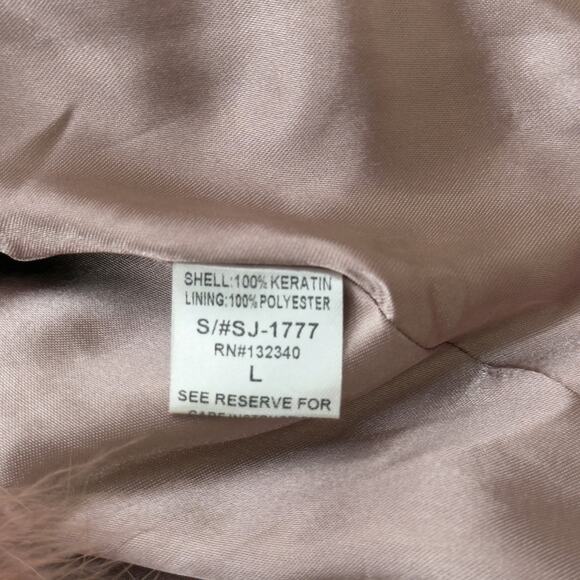 Hot & Delicious LARGE Apricot Dusty Pink Feather Vest Festival Western - Picture 5 of 9